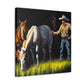 "Horses in Repose" - Canvas