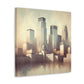 "Cityscapes of Tranquil Twilight" - Canvas