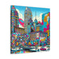 "Vibrant Milwaukee Mosaic" - Canvas