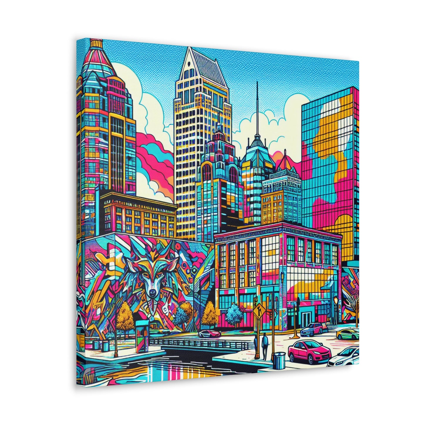 "Vibrant Milwaukee Mosaic" - Canvas