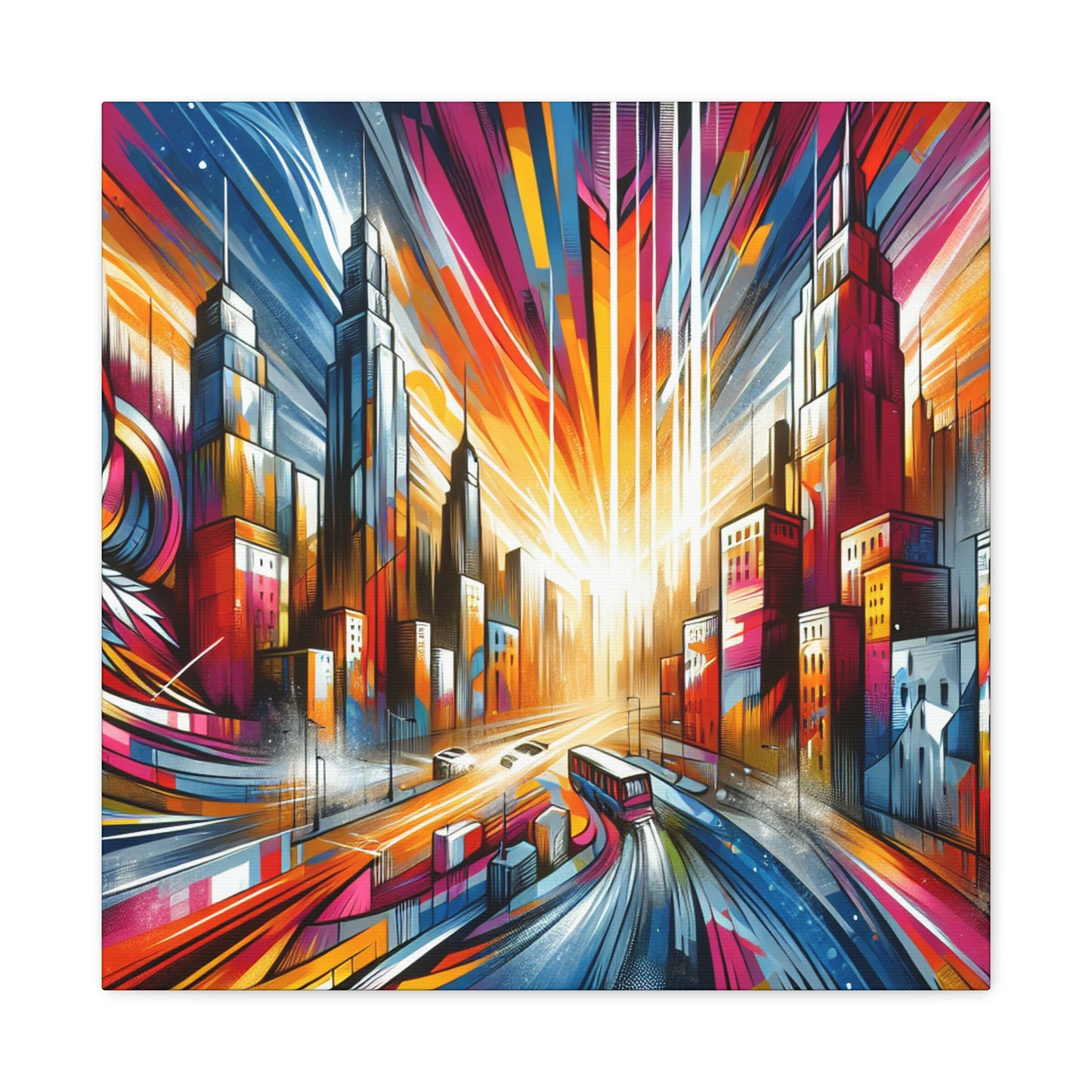 Whispers of Urban Embrace - Canvas