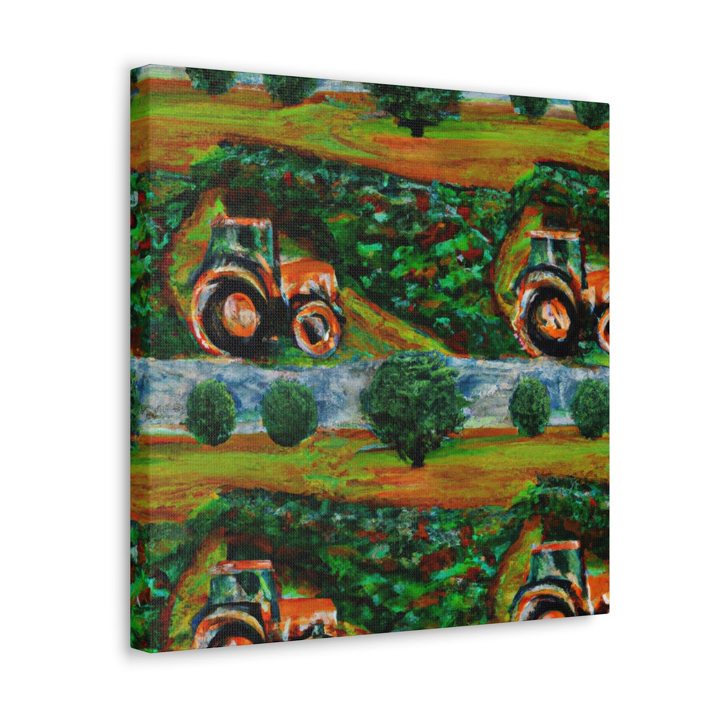 Tractor In Sunset Glow - Canvas