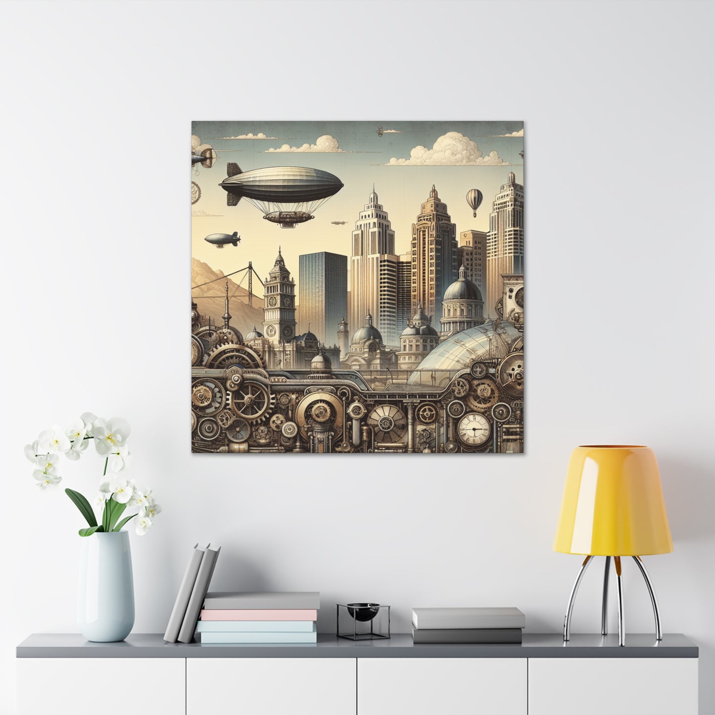 "Copper City Twilight Mirage" - Canvas