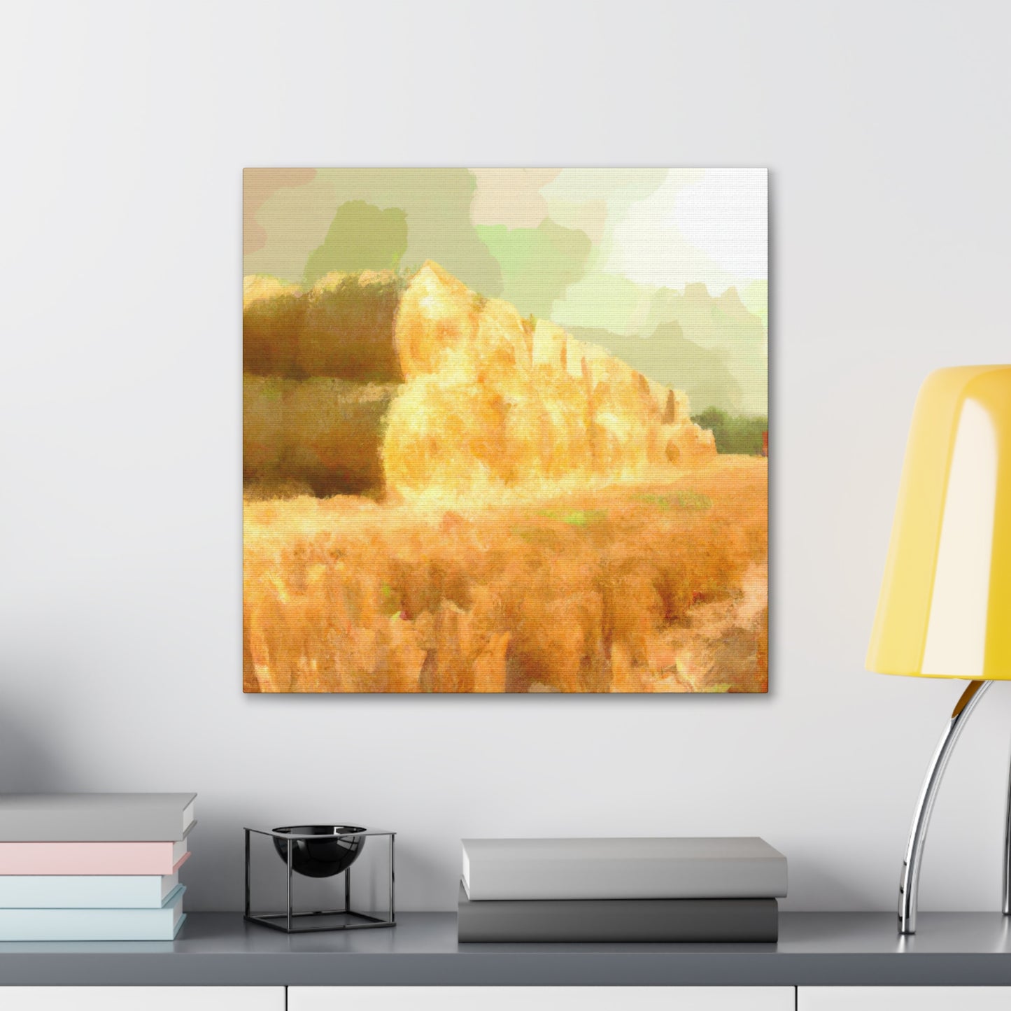 "Harvest Hayfield Halo" - Canvas