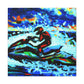 Jet Skiing Expressionism - Canvas