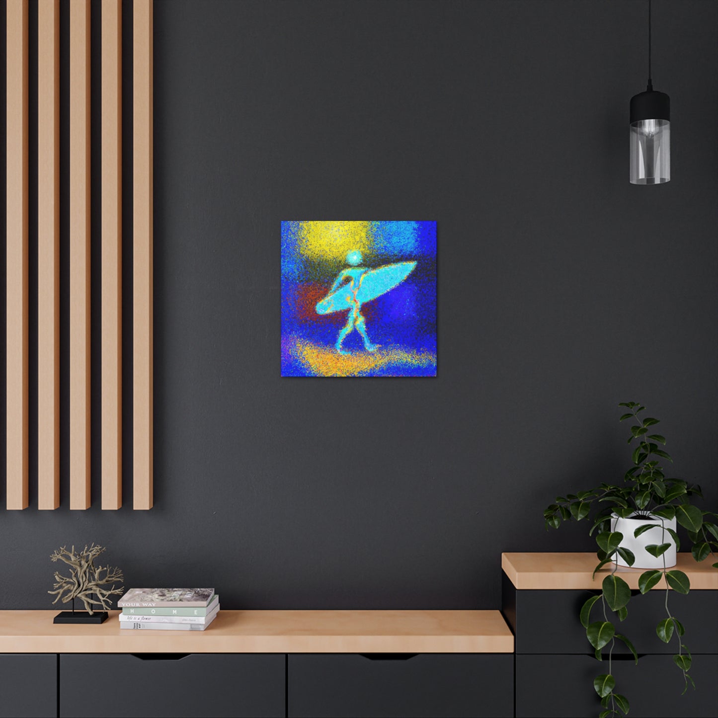 Surfer in Art Deco - Canvas