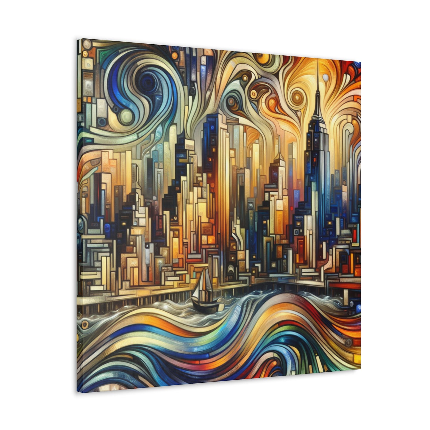 "Concrete Dreamscape of Gotham" - Canvas