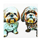 Shih Tzu Ablaze. - Canvas