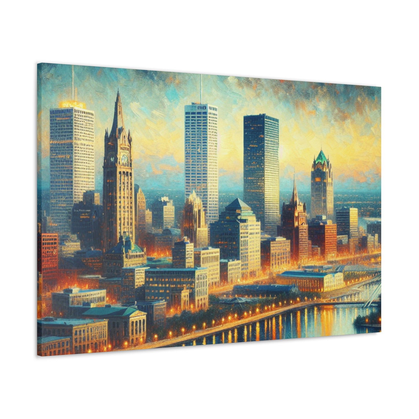 "Serene Streets of Milwaukee" - Canvas