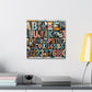 "Whimsical Typography Delight" - Canvas