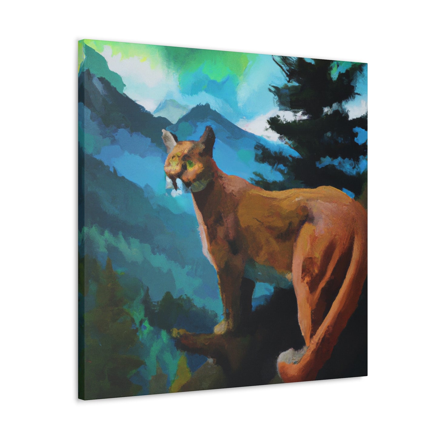 Majestic Cougar Captured - Canvas