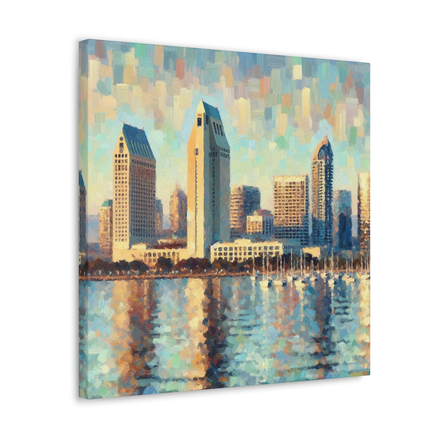 "Coastal Serenity in Sunlight" - Canvas