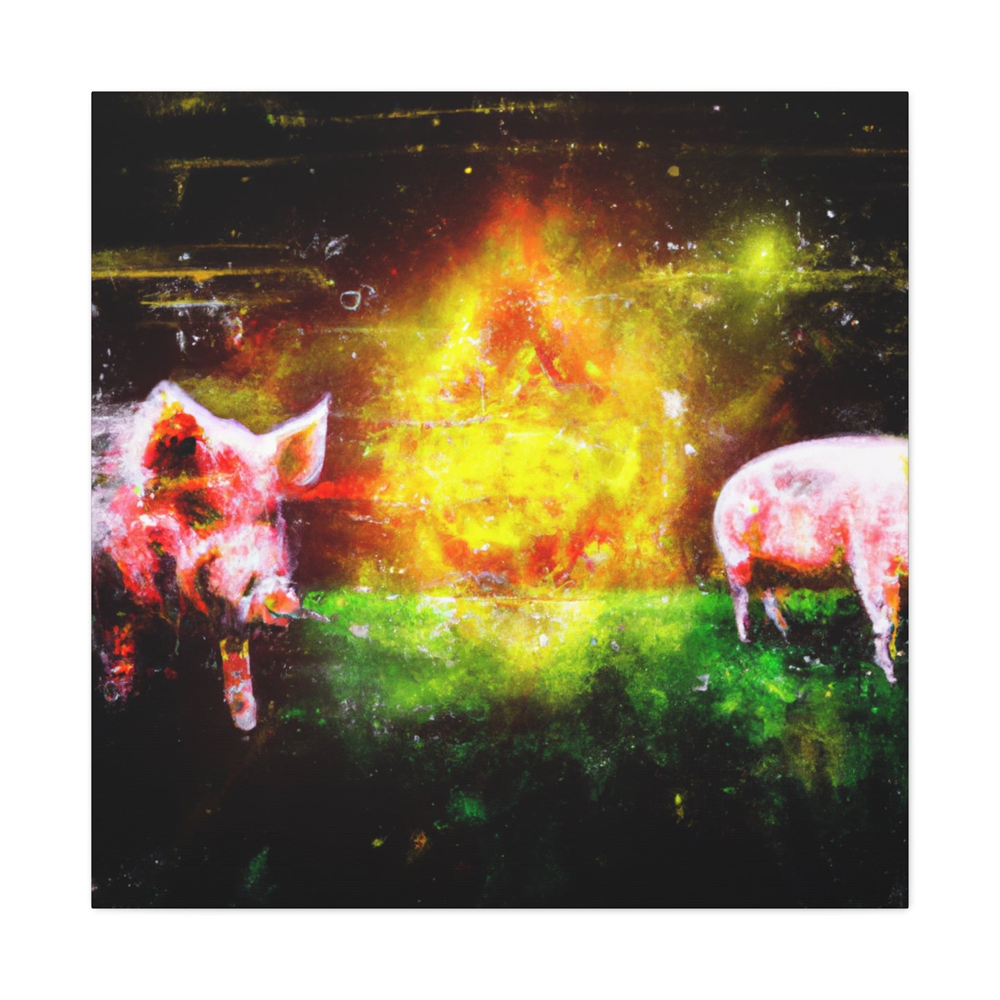 Pig's Surreal Dream - Canvas