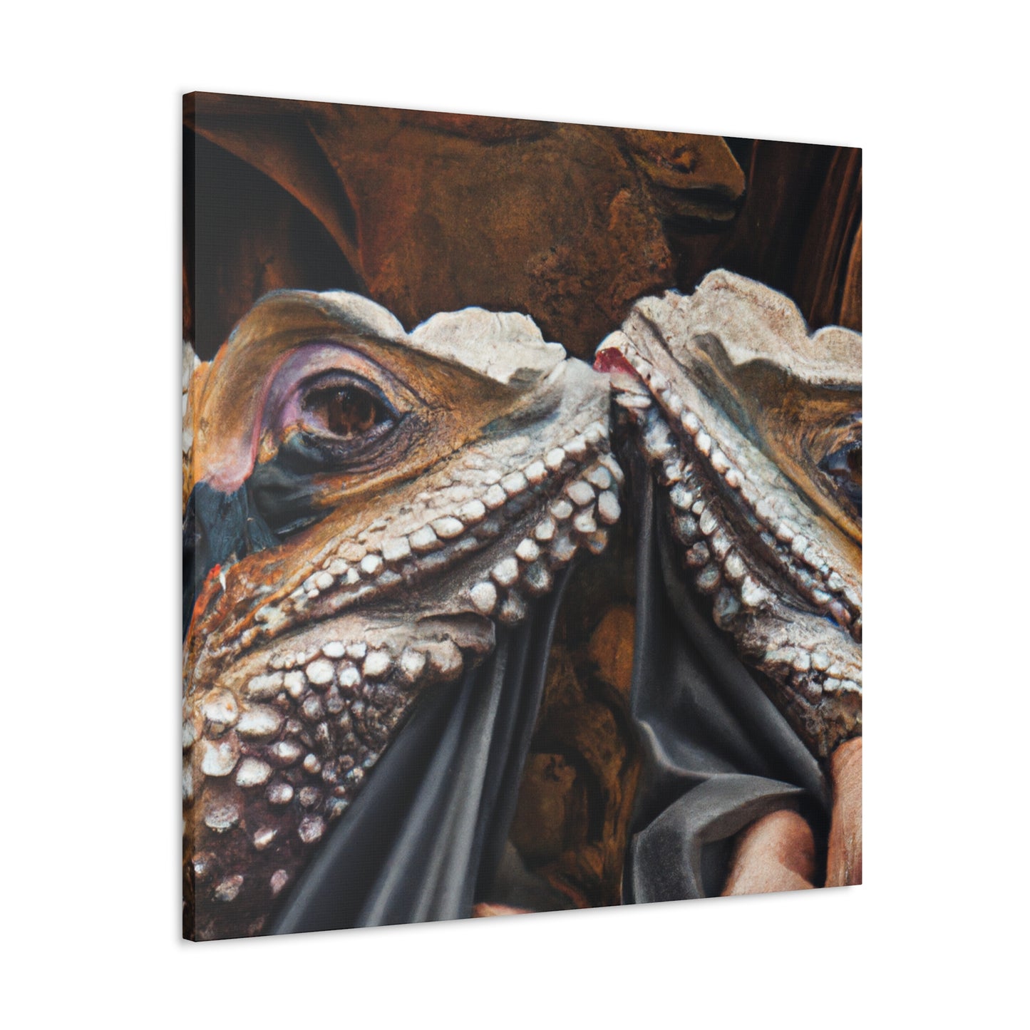 "Frog-like Frilled Lizard" - Canvas