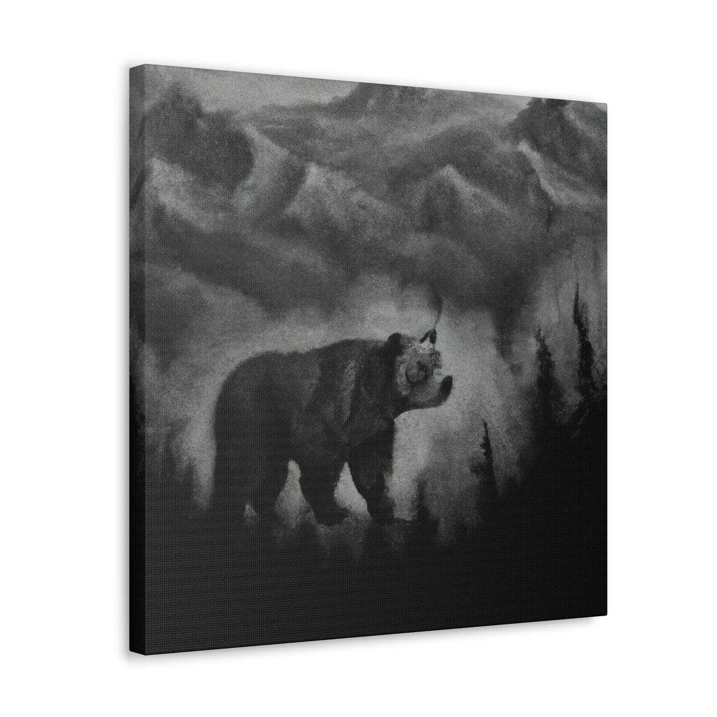 The Bear's Regal Pose - Canvas