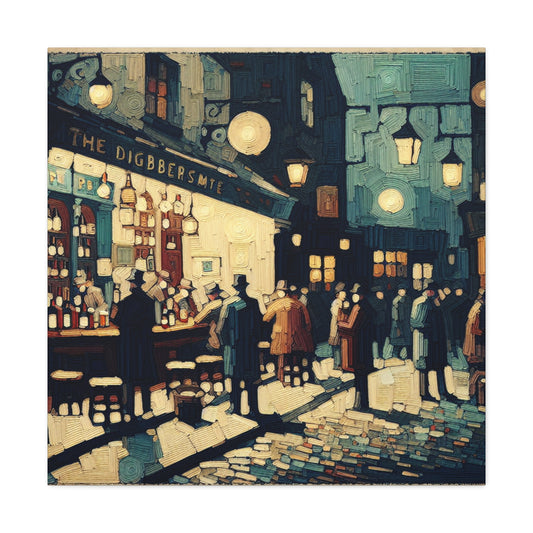 "Hazy Tavern Revelry" - Canvas