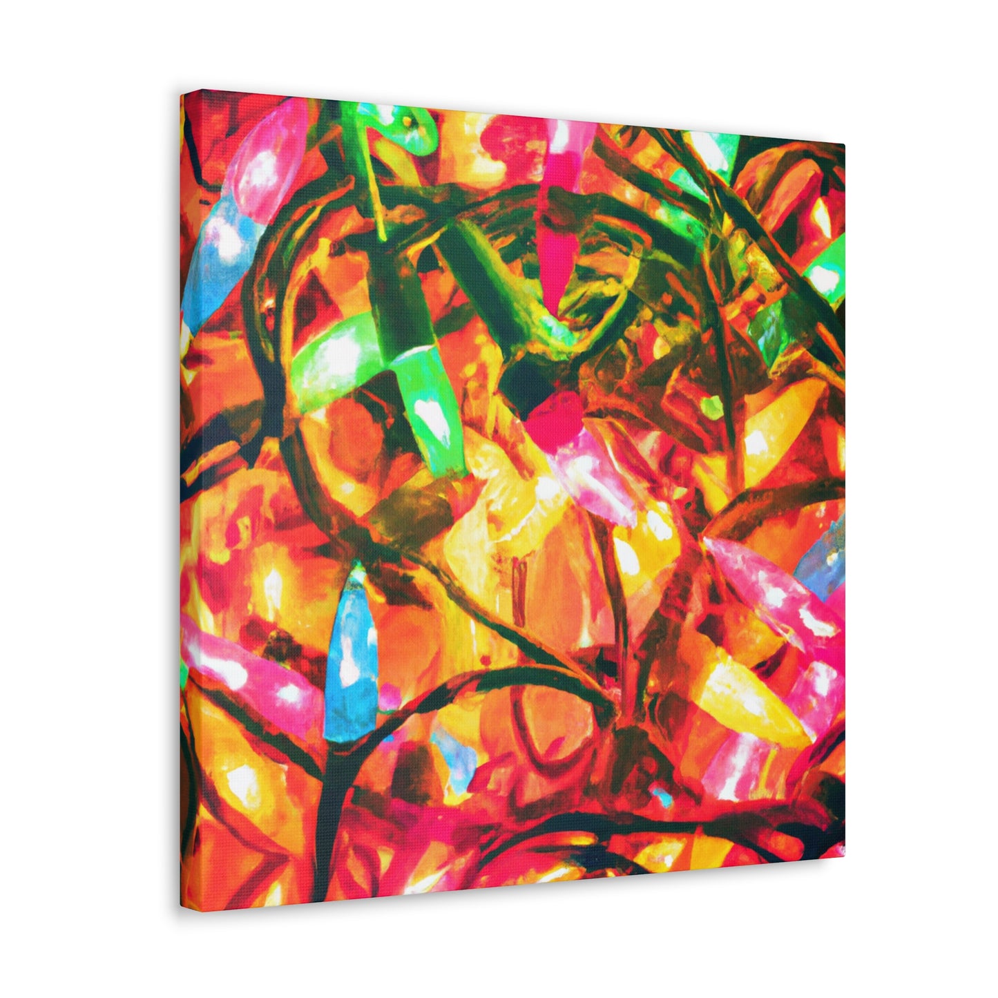 "Twinkling Christmas Delight" - Canvas