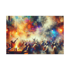 "Hazy Tavern Revelry" - Canvas