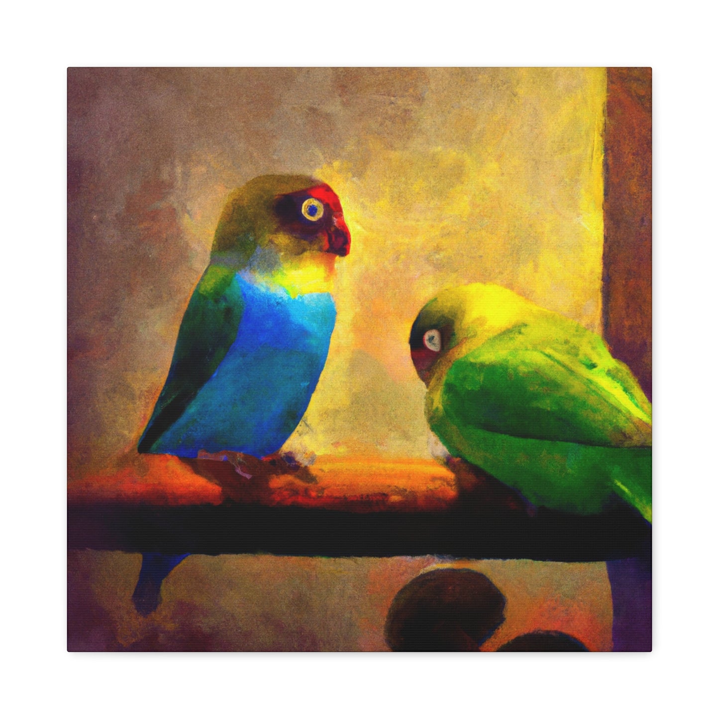 Lovebirds in Moonlight - Canvas