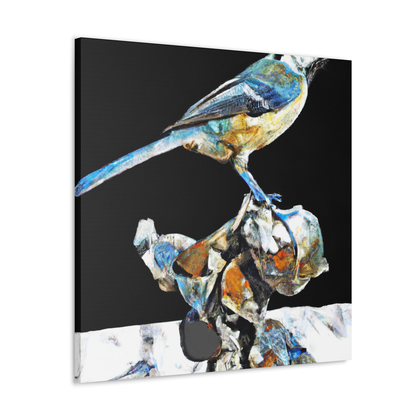 "Titmouse on Abstraction" - Canvas