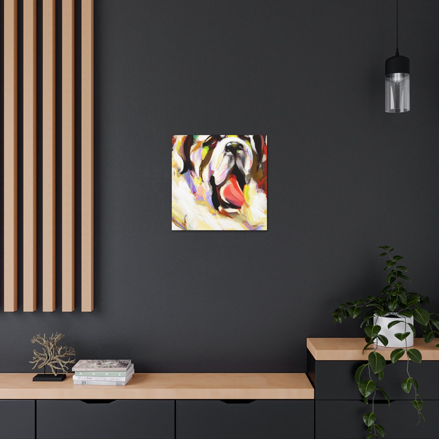 Saint Bernard Impressionism - Canvas