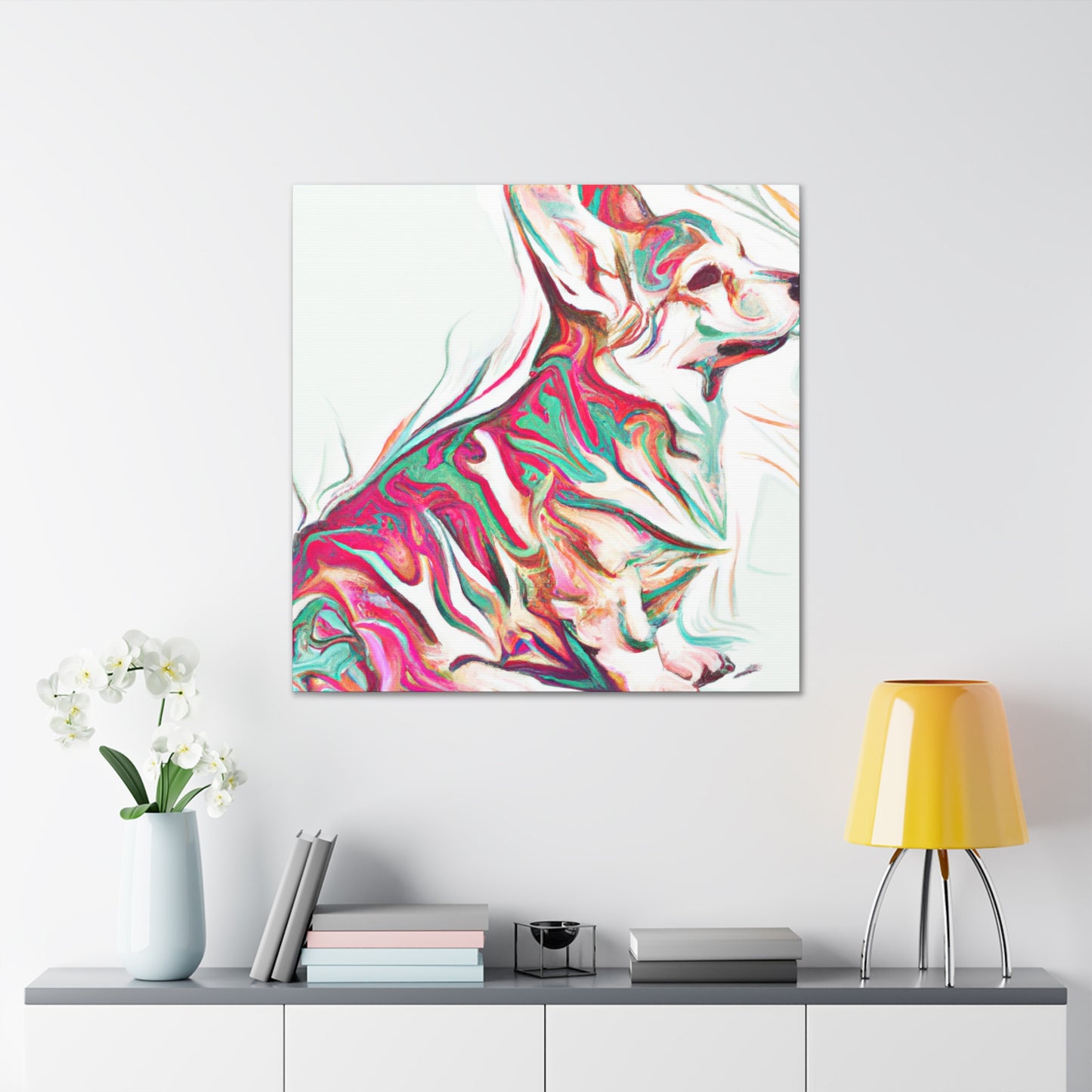 Corgi Playful Expression - Canvas