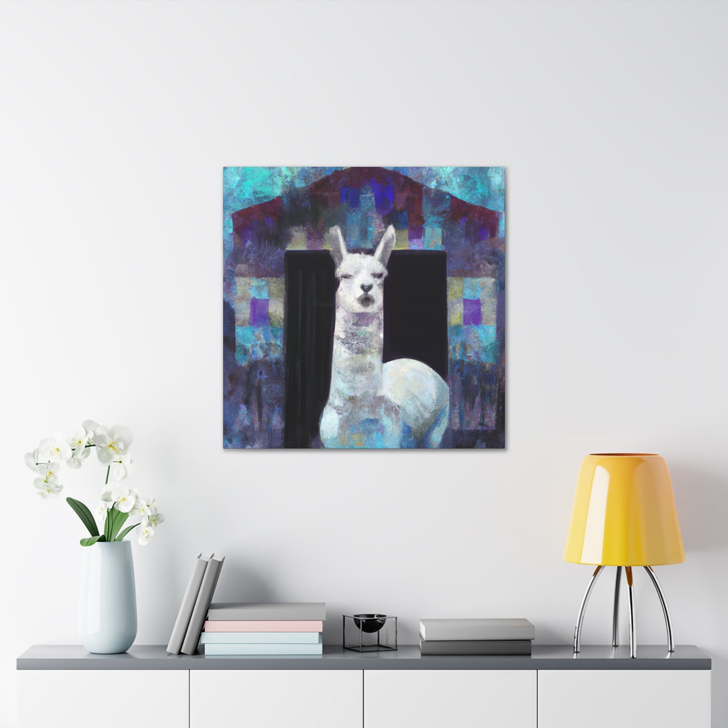 "Alpaca in Art Deco" - Canvas