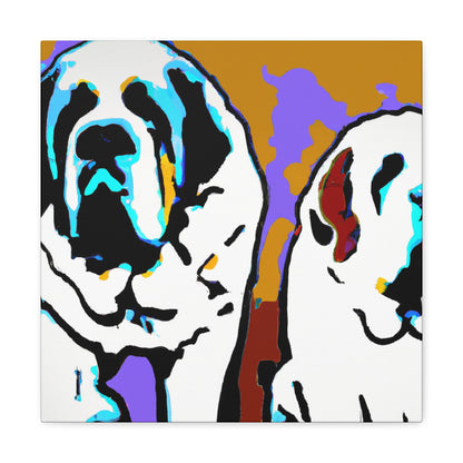 "Saint Bernard in Color". - Canvas