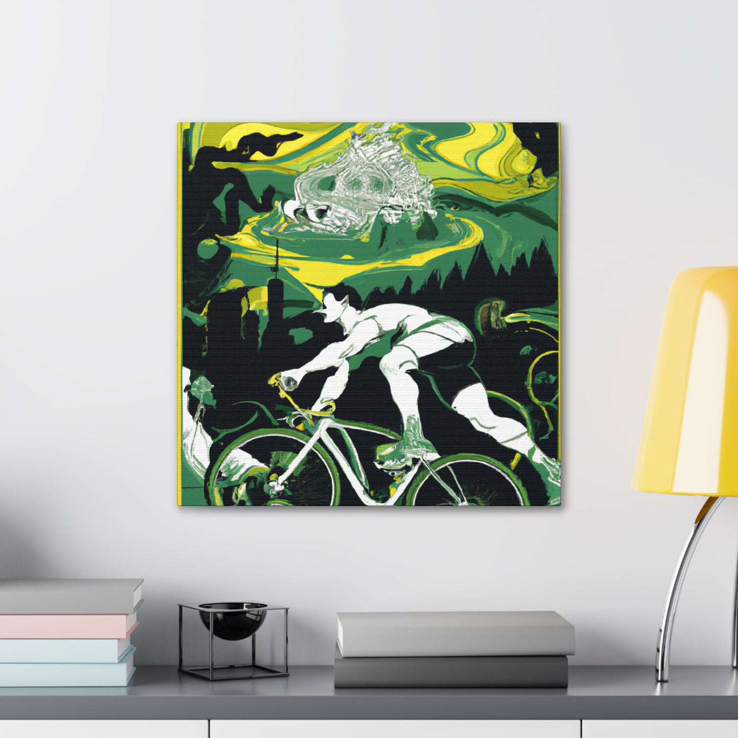 Biking in the Moonlight - Canvas