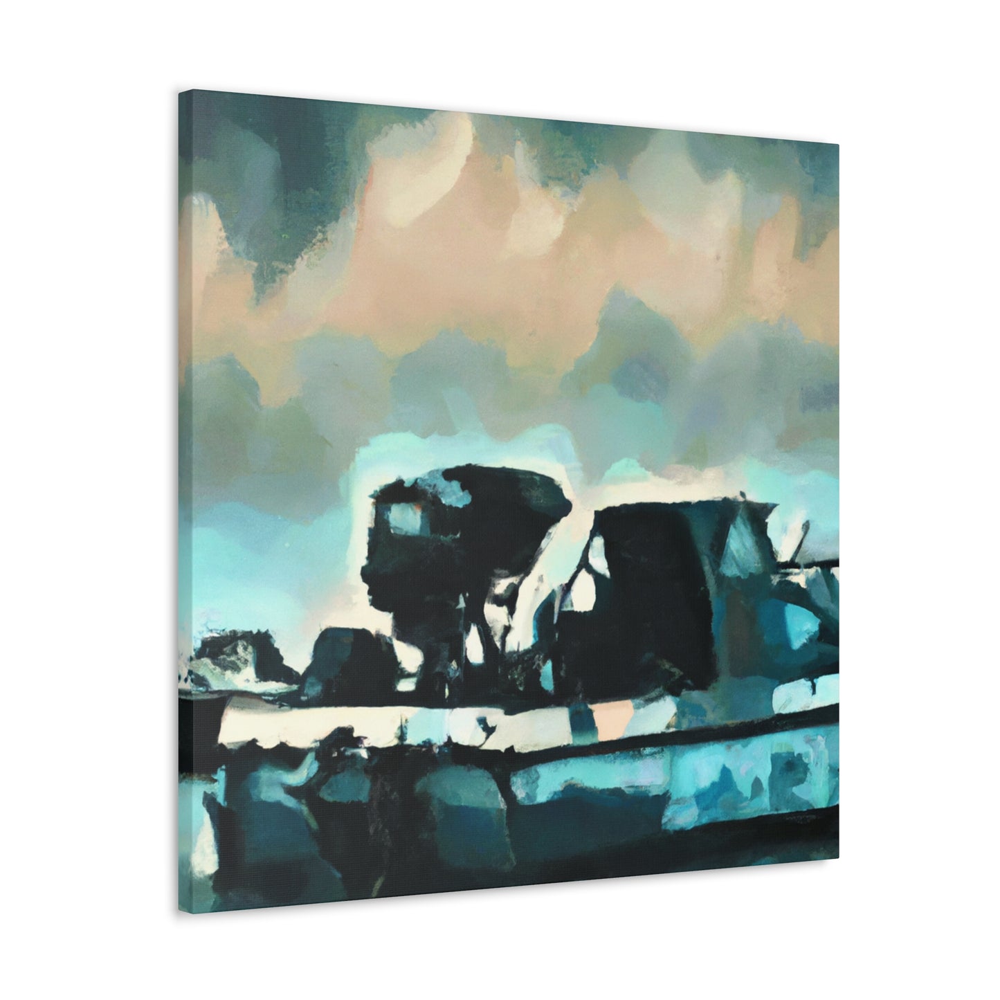 "Fishing Boat Reflection Bright" - Canvas