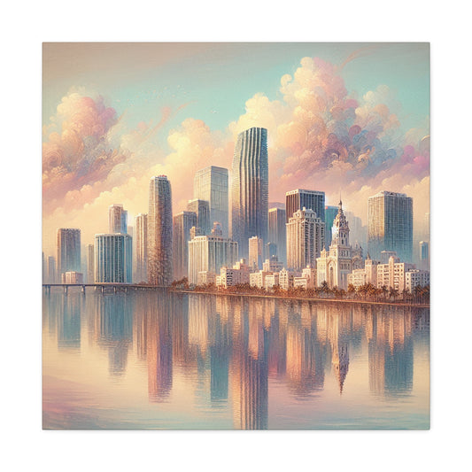 "Vibrant Miami Serenade" - Canvas