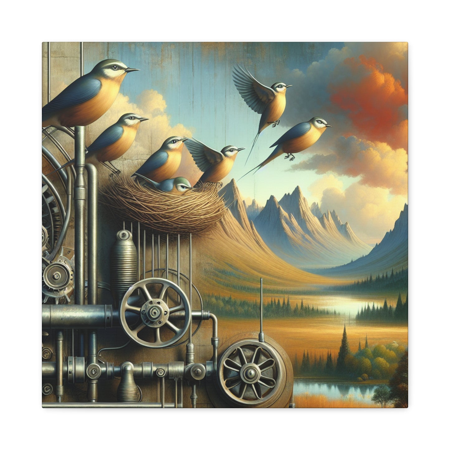 Enchanting Avian Abodes - Canvas