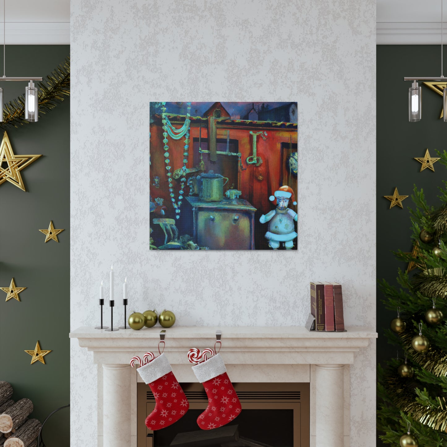 Santa's Surreal Workshop - Canvas