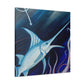 "Swimming Swordfish Splendor" - Canvas