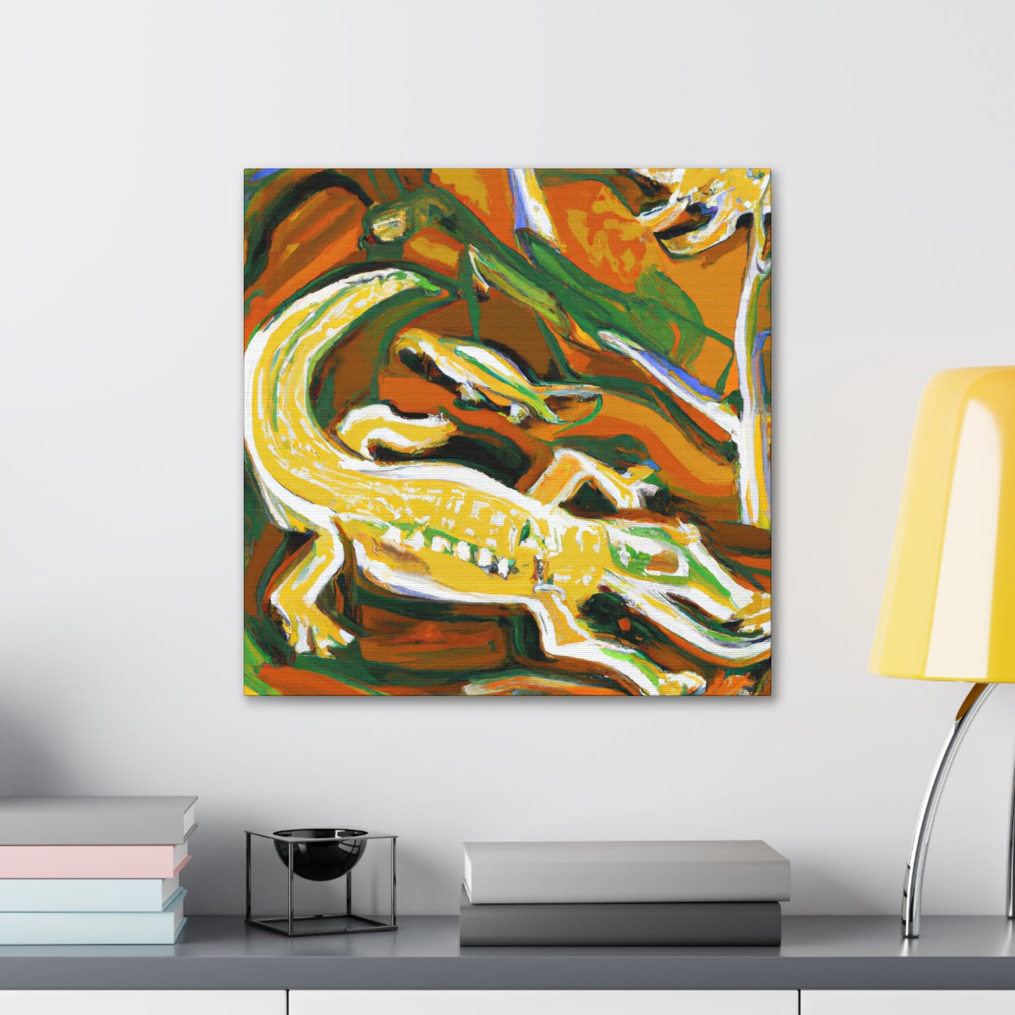 Crocodile in Abstract - Canvas