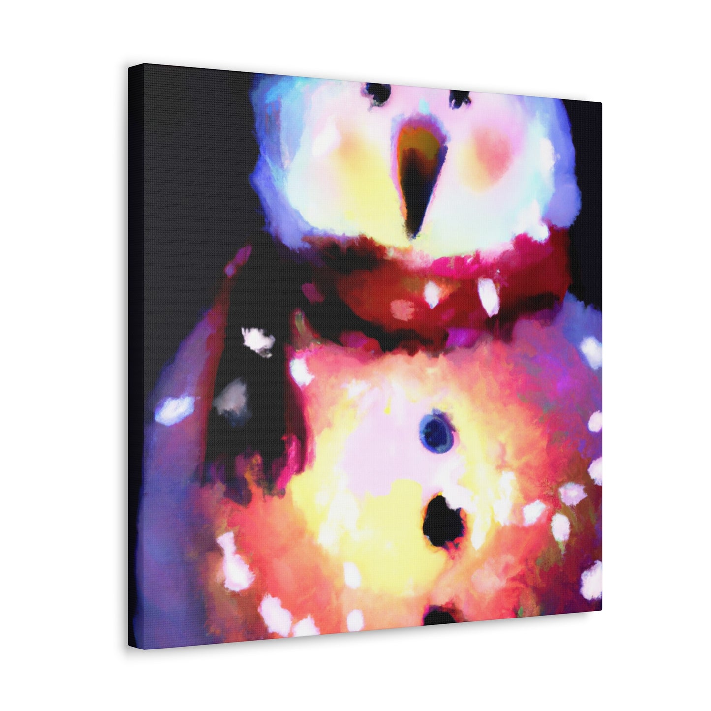 "Snowman in Winter Wonderland" - Canvas