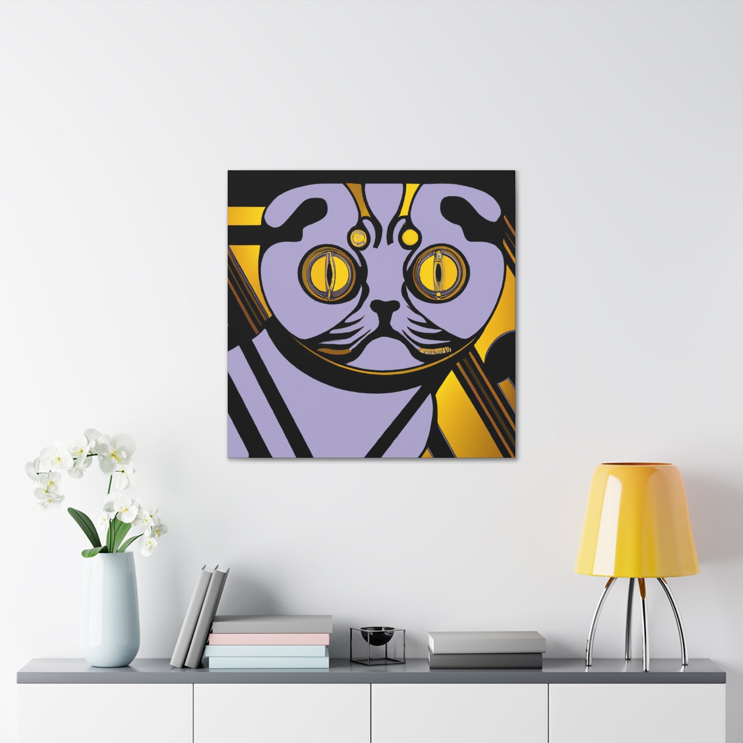 "Scottish Fold Oasis" - Canvas