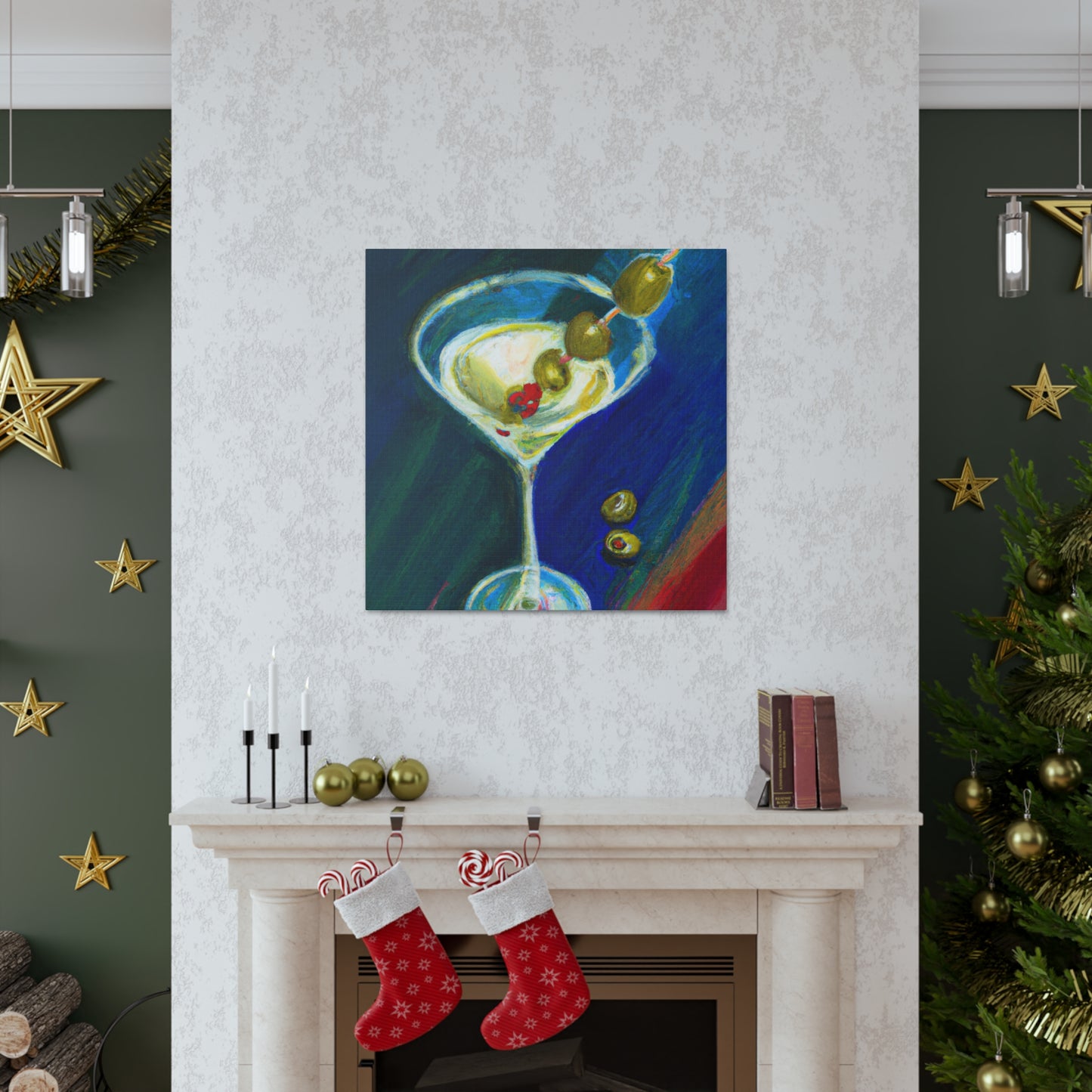 Martini at Midnight Gaze - Canvas