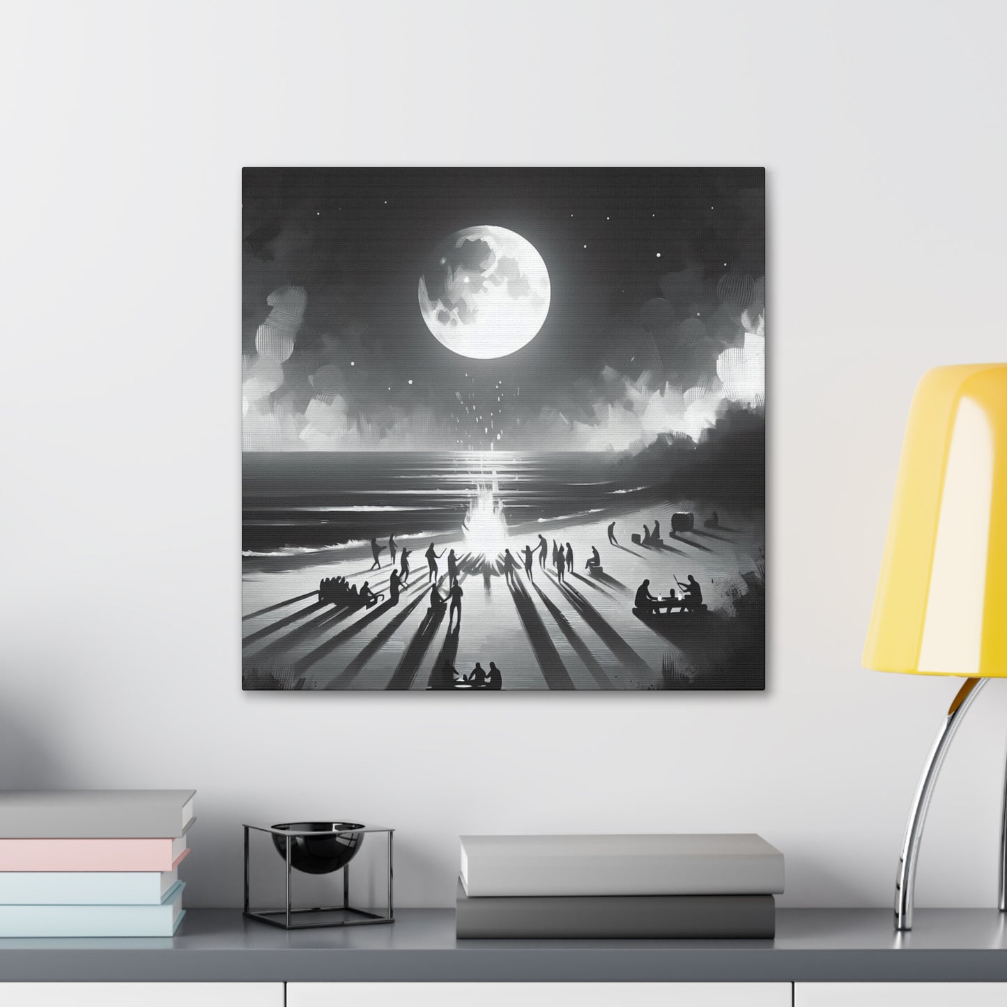 Lunar Revelry Unfolding - Canvas