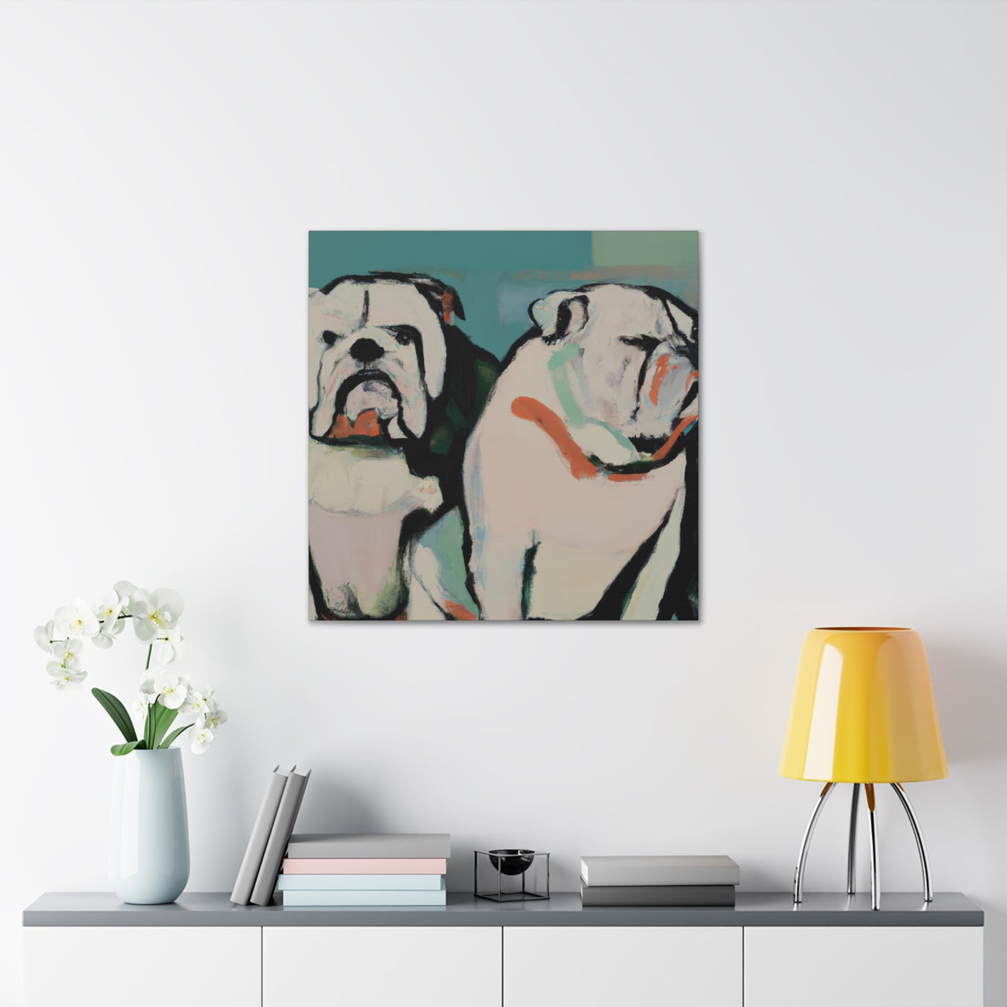 "Loyal English Bulldog' - Canvas