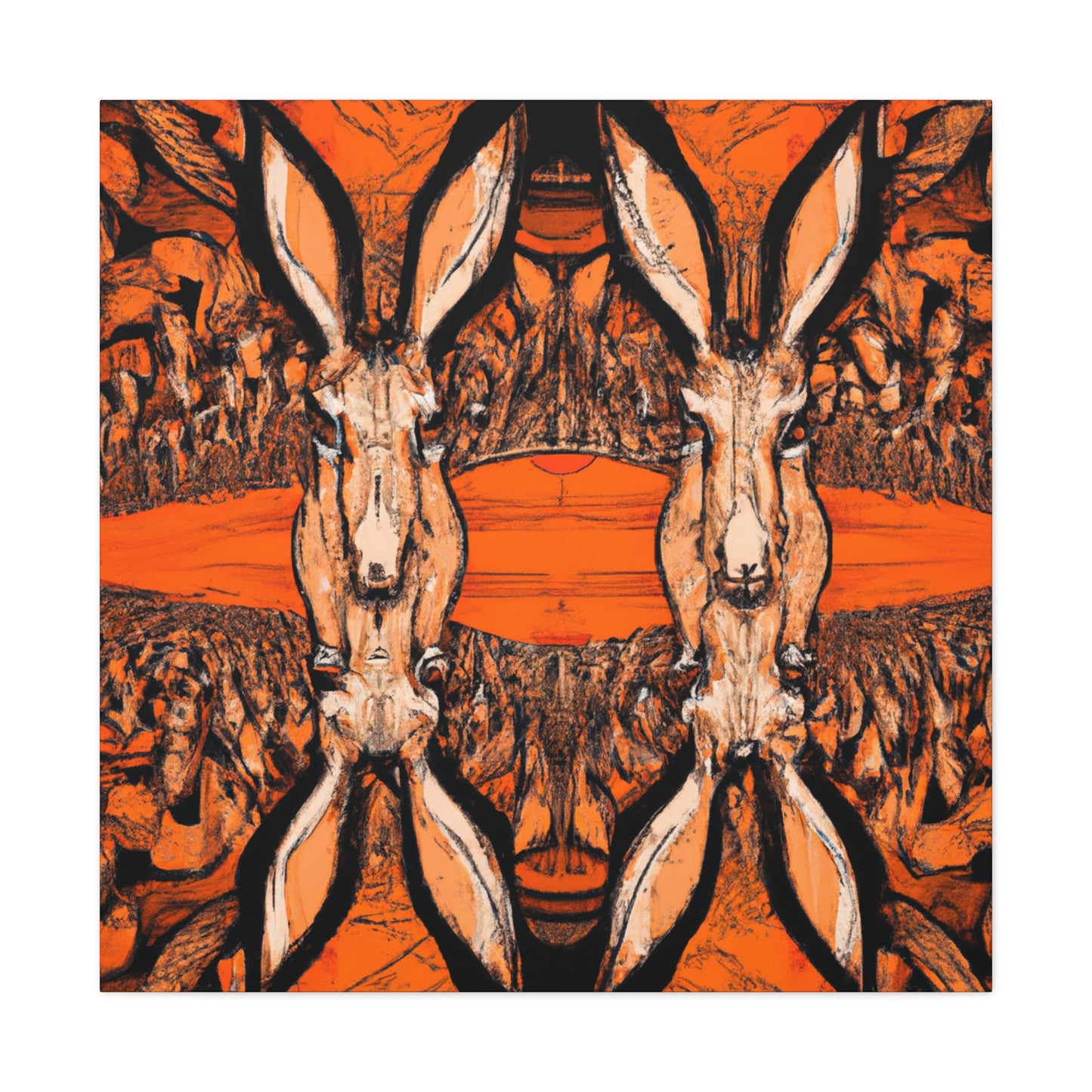 "Jackrabbit In Deco" - Canvas