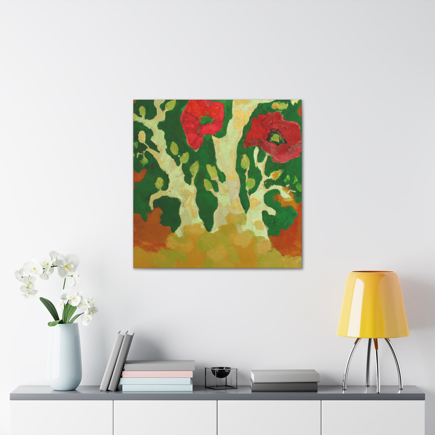 Poppies in Moonlight - Canvas