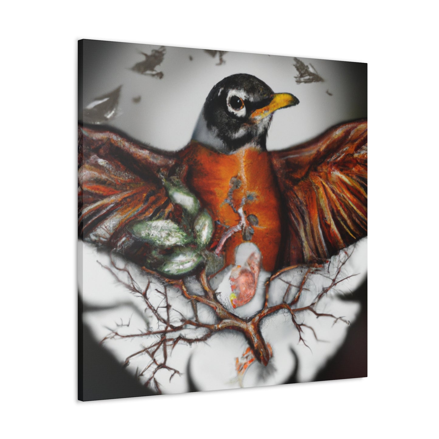 "American Robin Surrealism" - Canvas