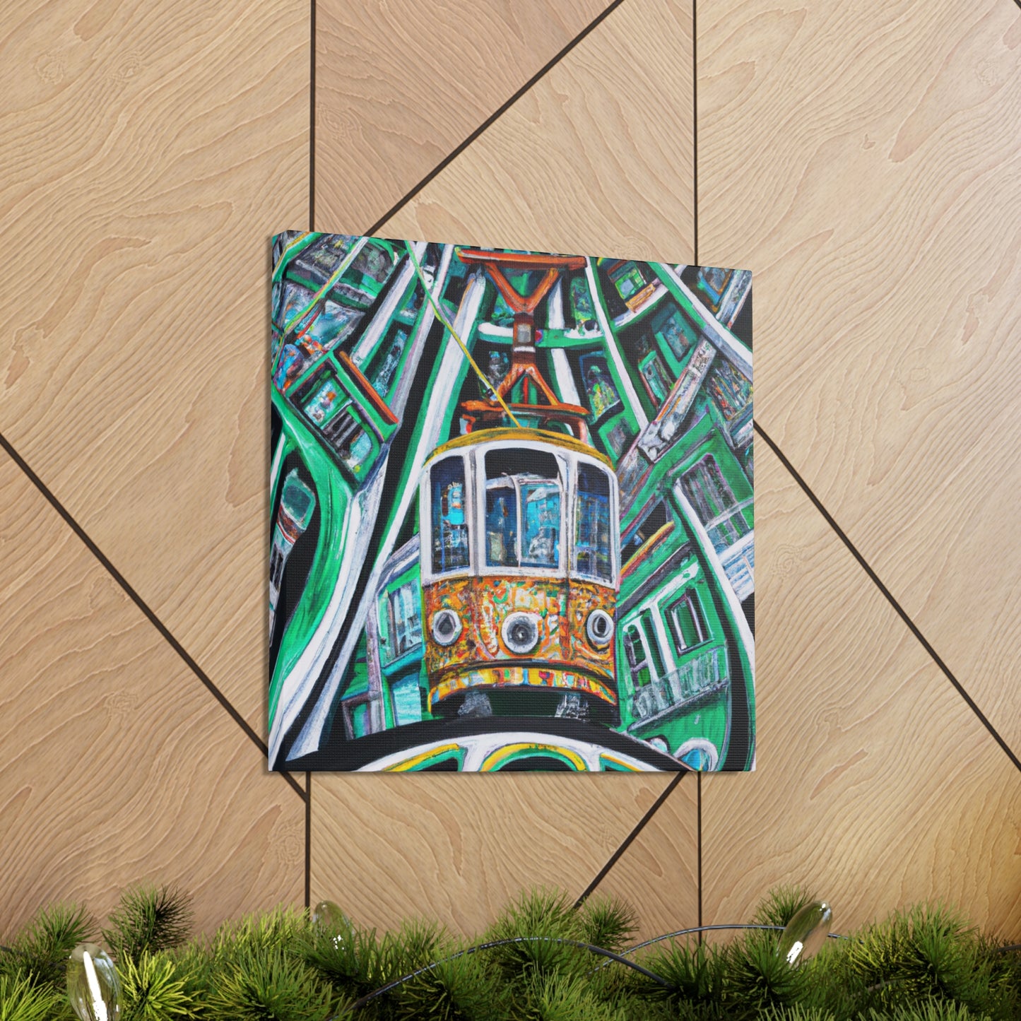 Cable Car Cityscape - Canvas