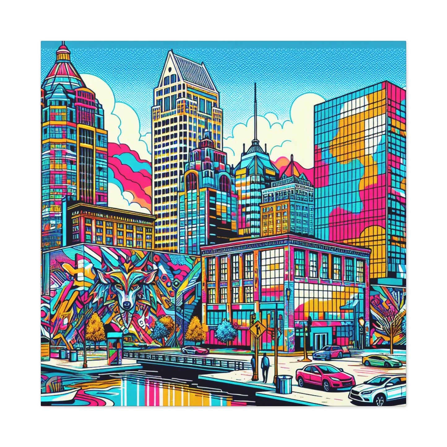 "Vibrant Milwaukee Mosaic" - Canvas