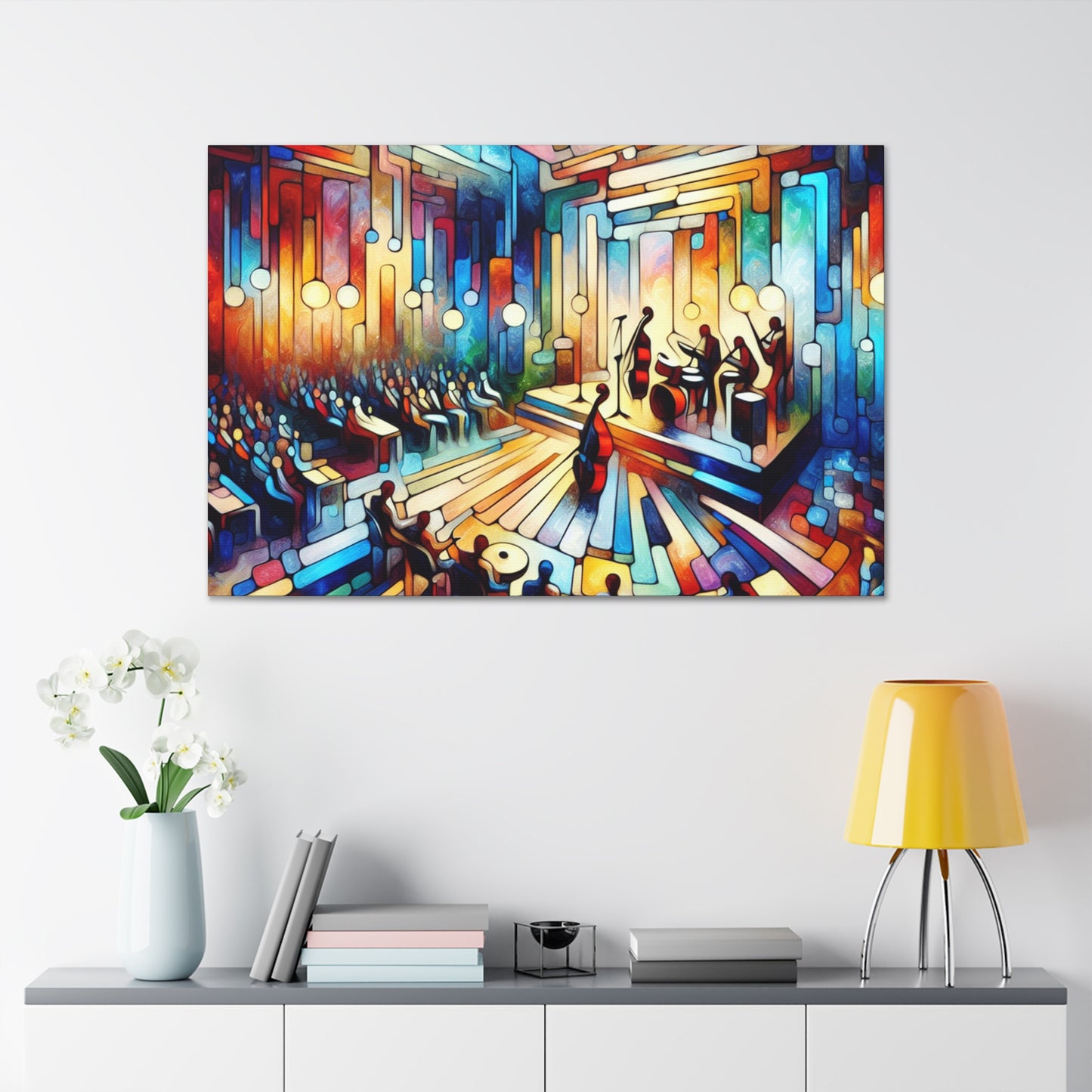 "Swinging Midnight Melodies" - Canvas