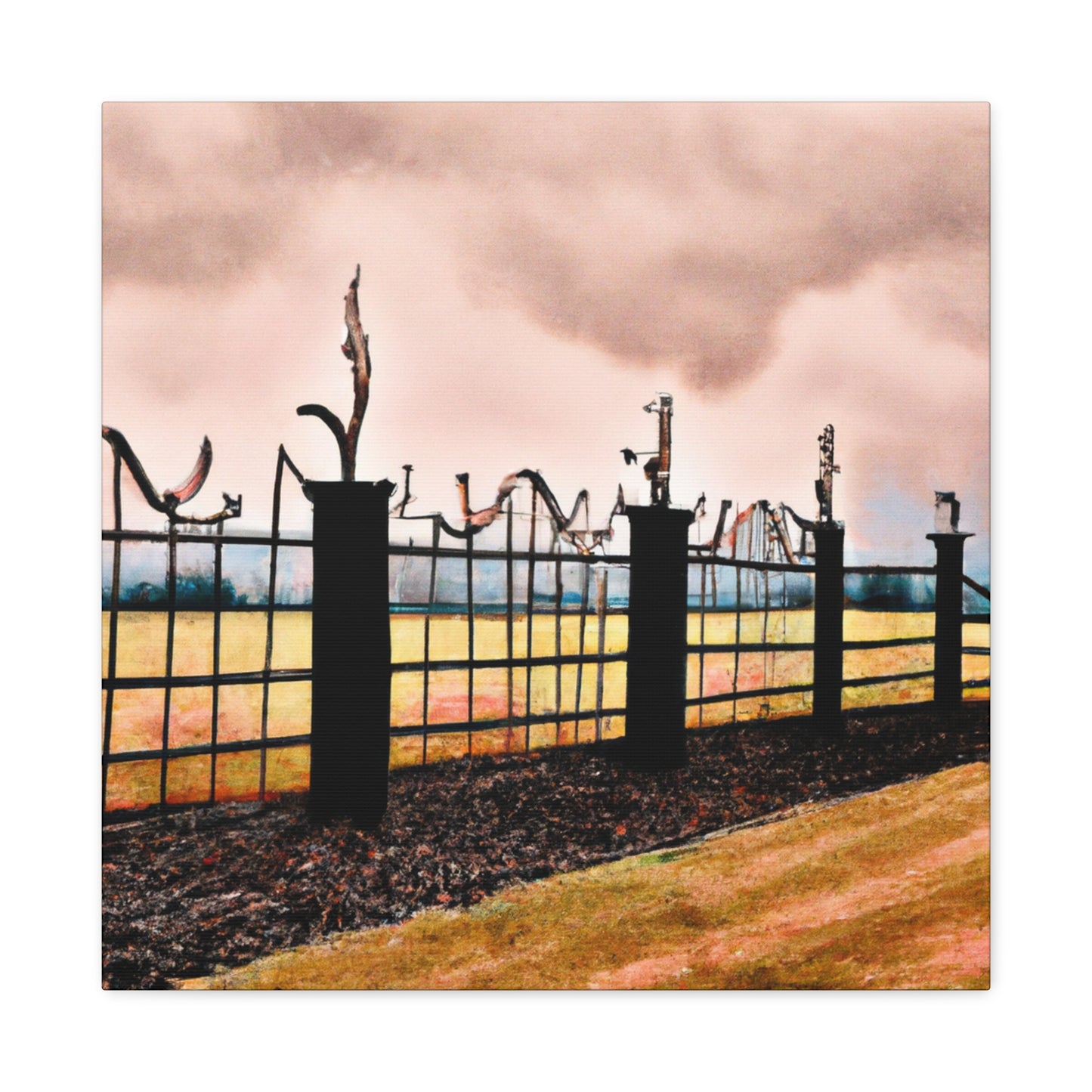 "The Barnyard Barrier" - Canvas