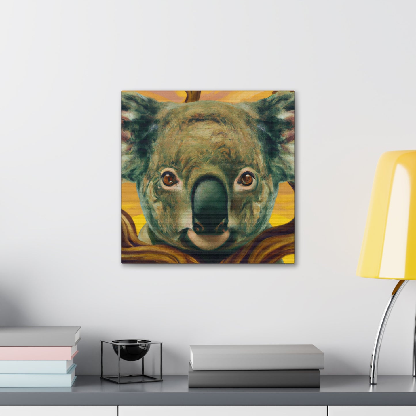 "Koala in Moonlight Glow" - Canvas