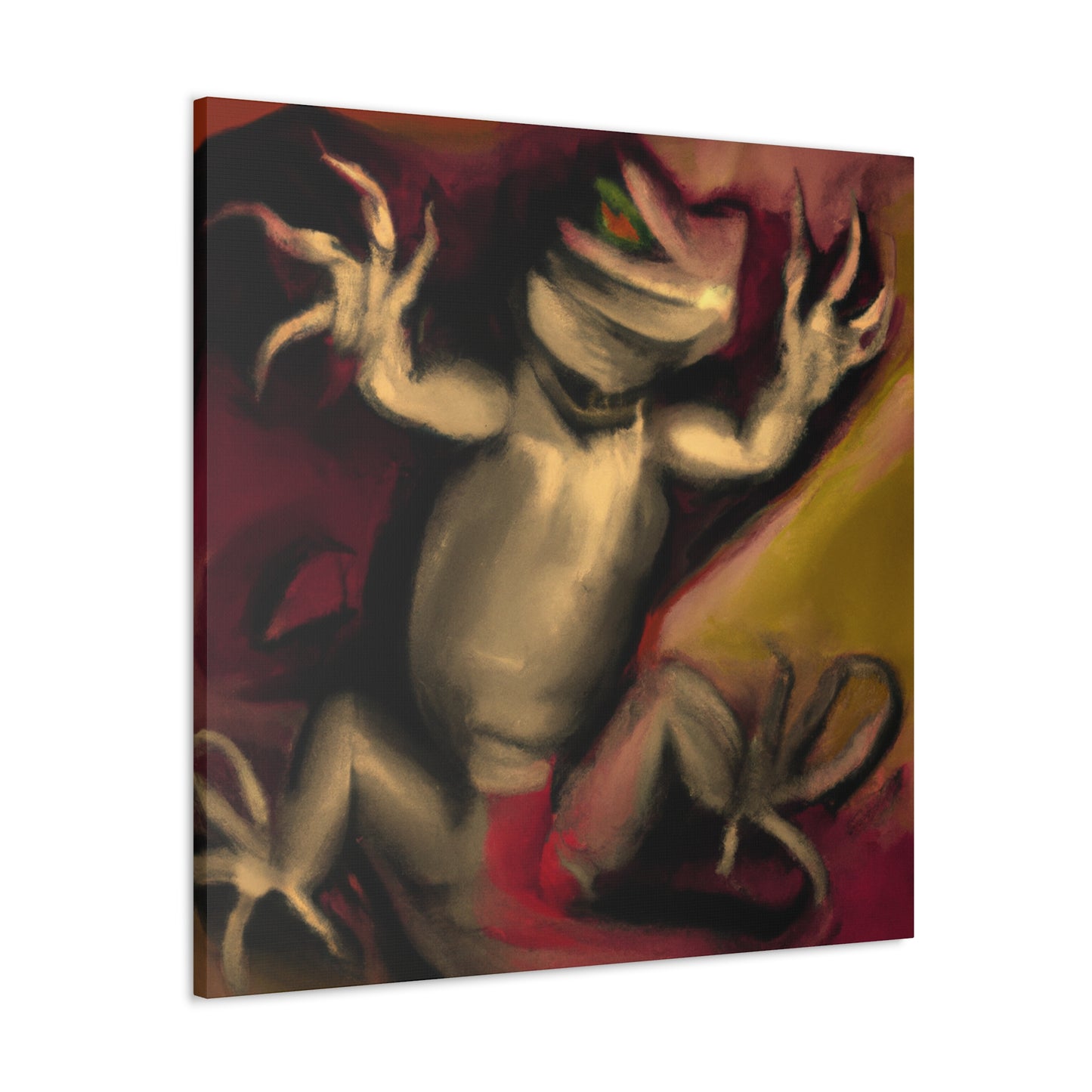 Lizard Under Moonlight. - Canvas