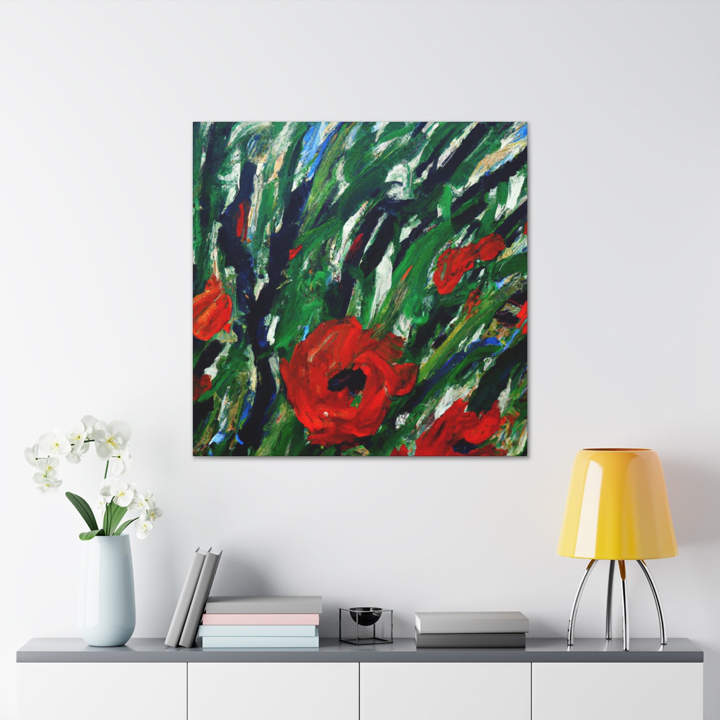 Poppies In Abstract - Canvas